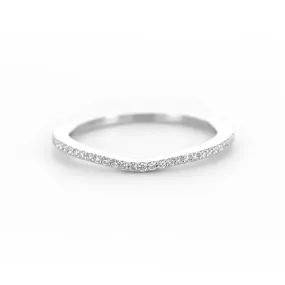 0.13ct Round Diamond Band Ring - 950 Platinum