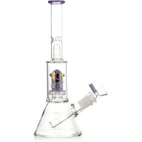 10 Skinny Neck Beaker Bong w/ showerhead UFO perc   splashguard, by Diamond Glass