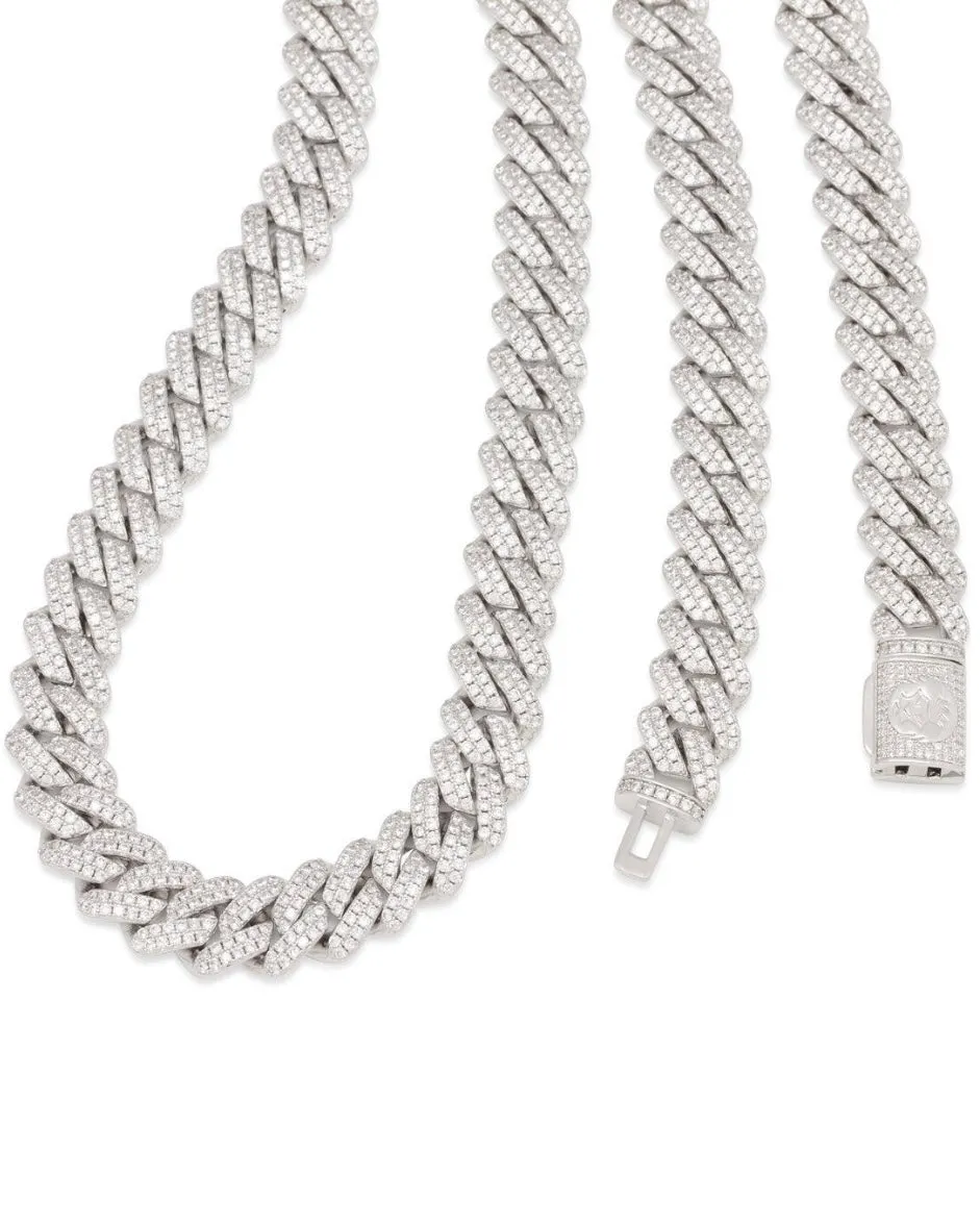 12mm Iced Diamond Cut Miami Cuban Link Chain