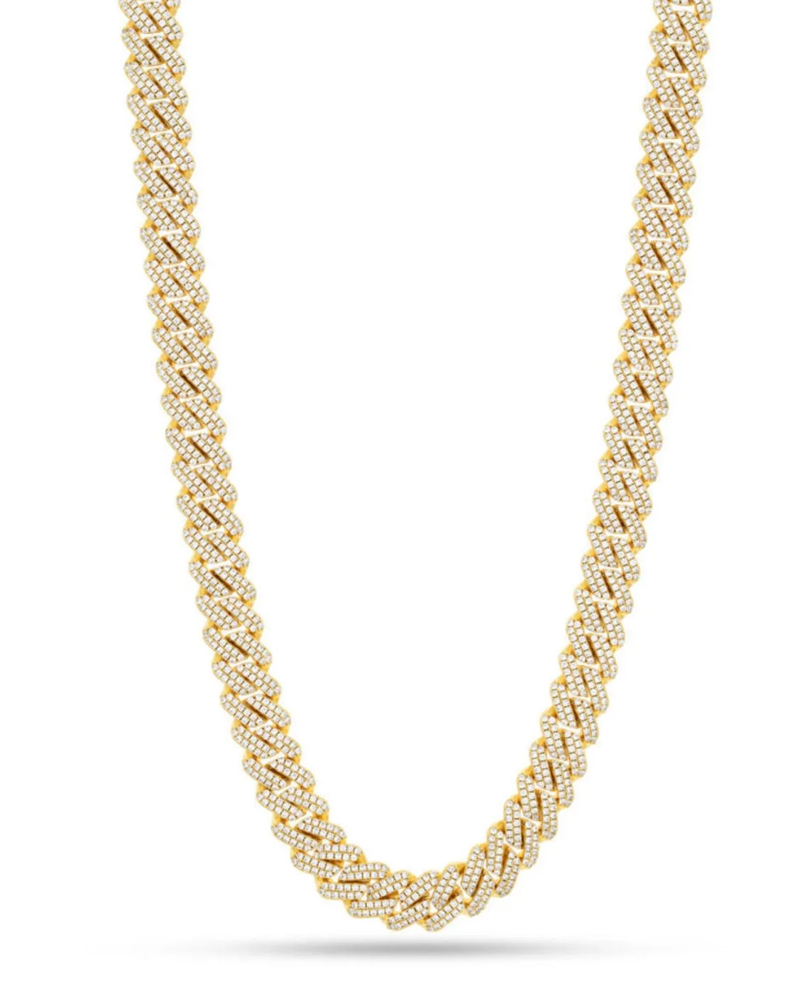 12mm Iced Diamond Cut Miami Cuban Link Chain