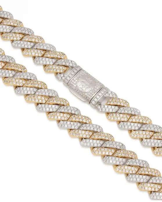 12mm Iced Diamond Cut Miami Cuban Link Chain