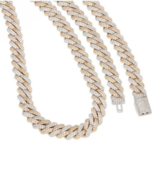 12mm Iced Diamond Cut Miami Cuban Link Chain