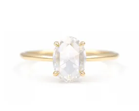 1.38-Carat Rose Cut Oval Solitaire