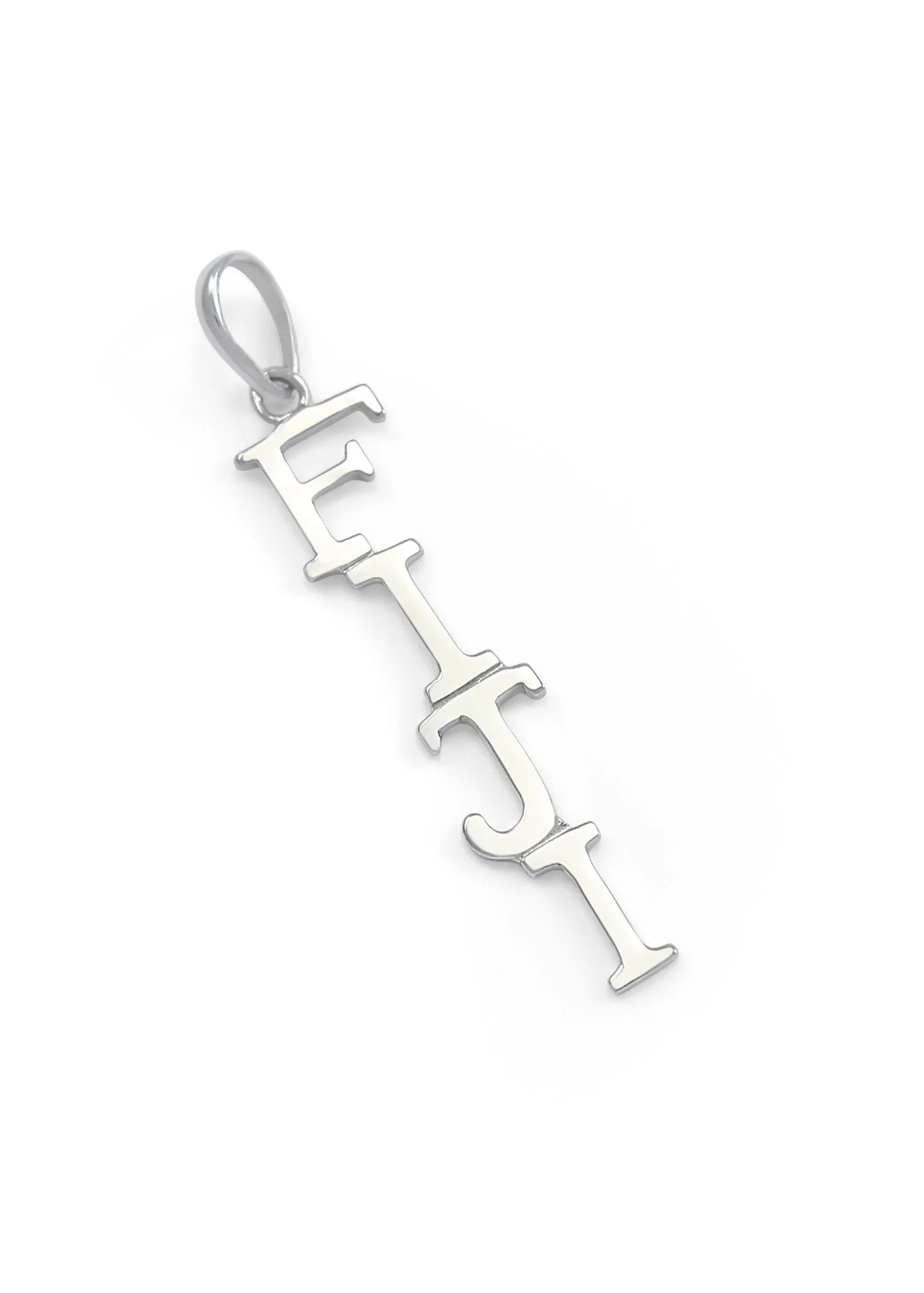 14k White Gold Phi Gamma Delta (FIJI) Lavaliere