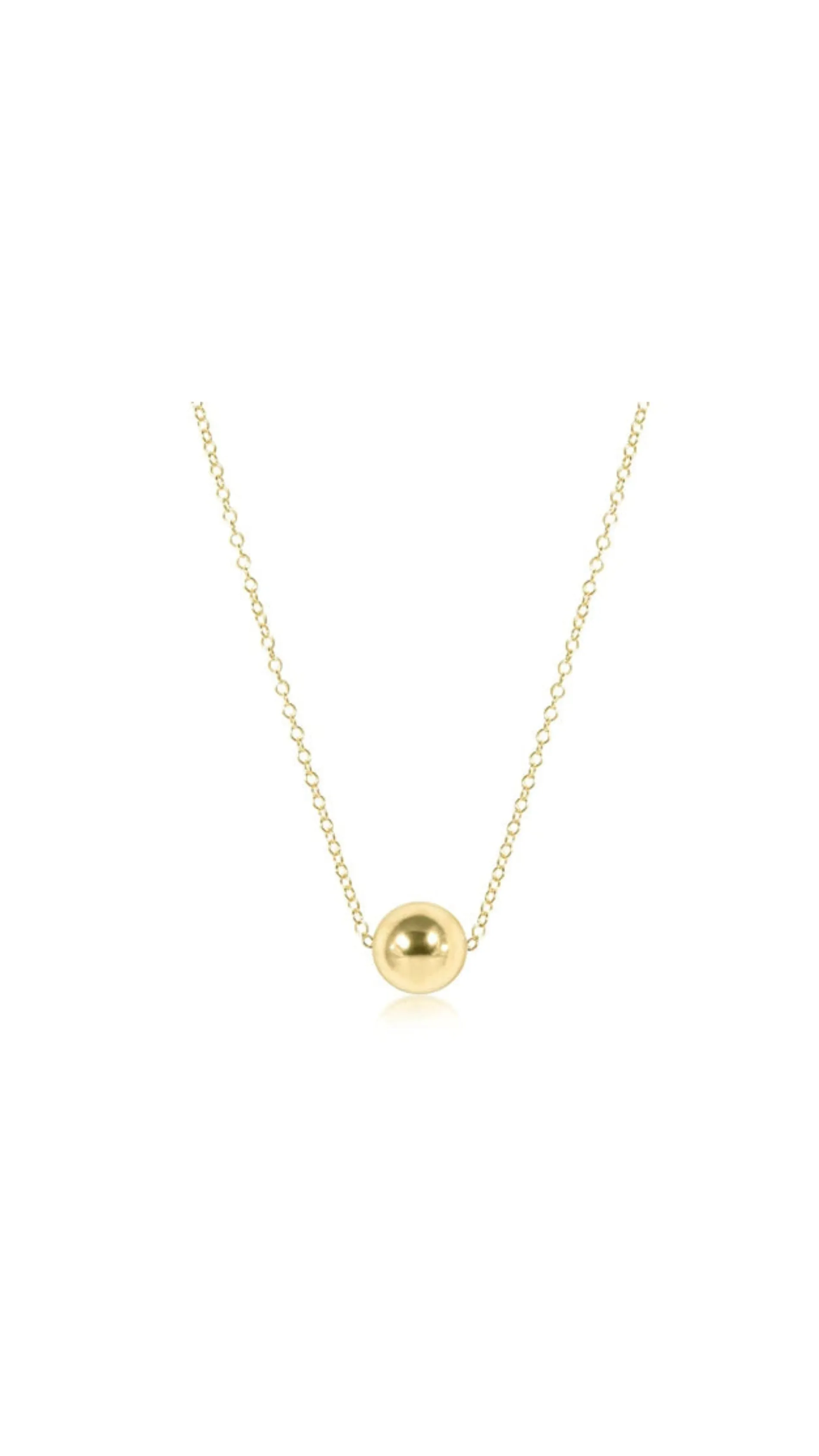 16'' NECKLACE 8MM GOLD