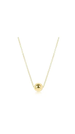 16'' NECKLACE 8MM GOLD