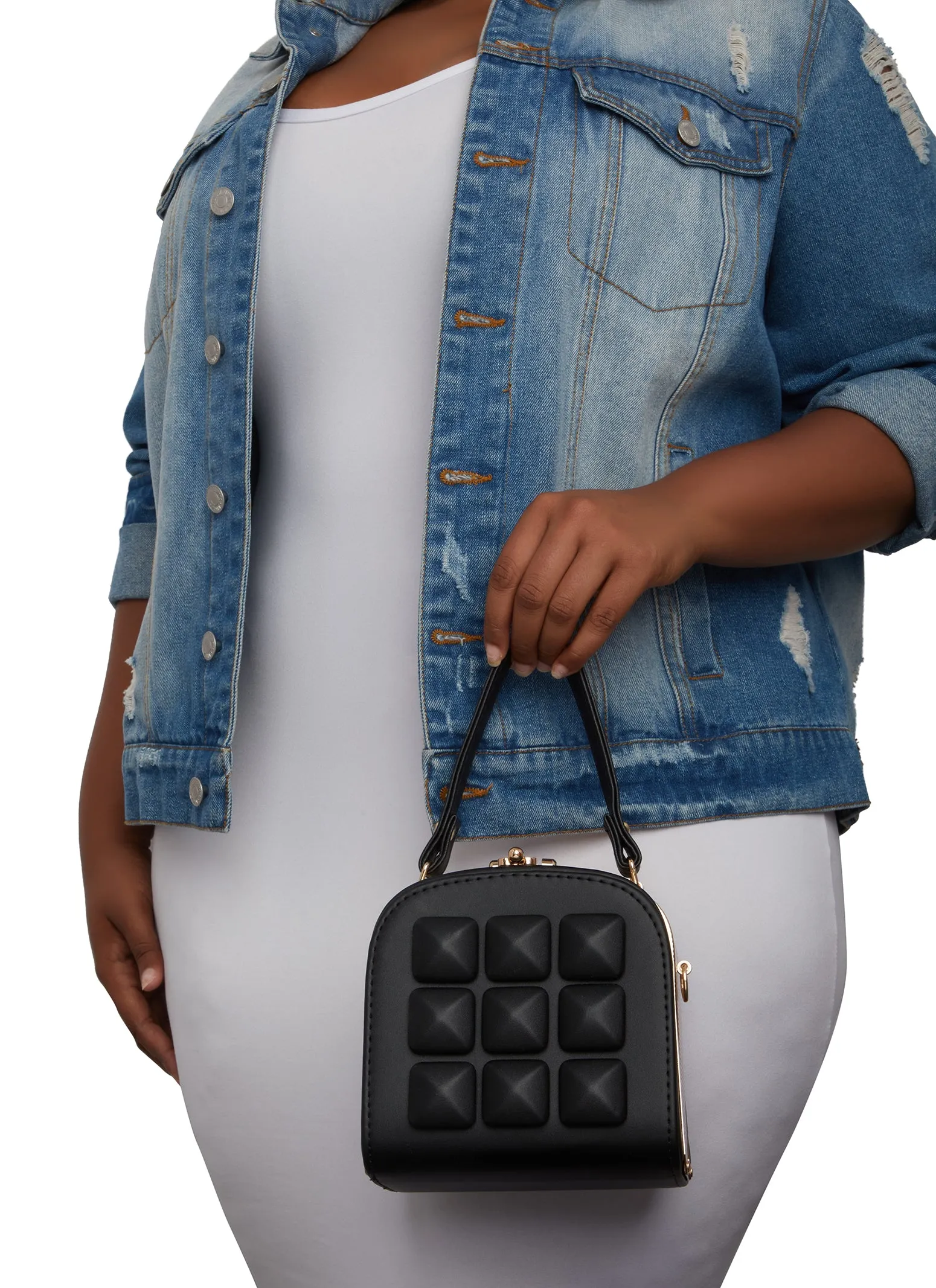 3D Geometric Convertible Crossbody Bag