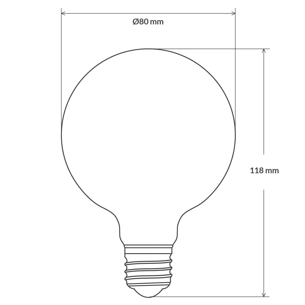 5W G80 LED Globe E27 in Extra Warm