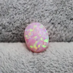 5x7MM Oval Created Pink  Opal