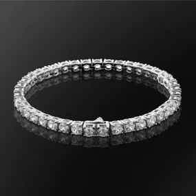 925 STERLING SILVER CZ ICED OUT TENNIS BRACELET