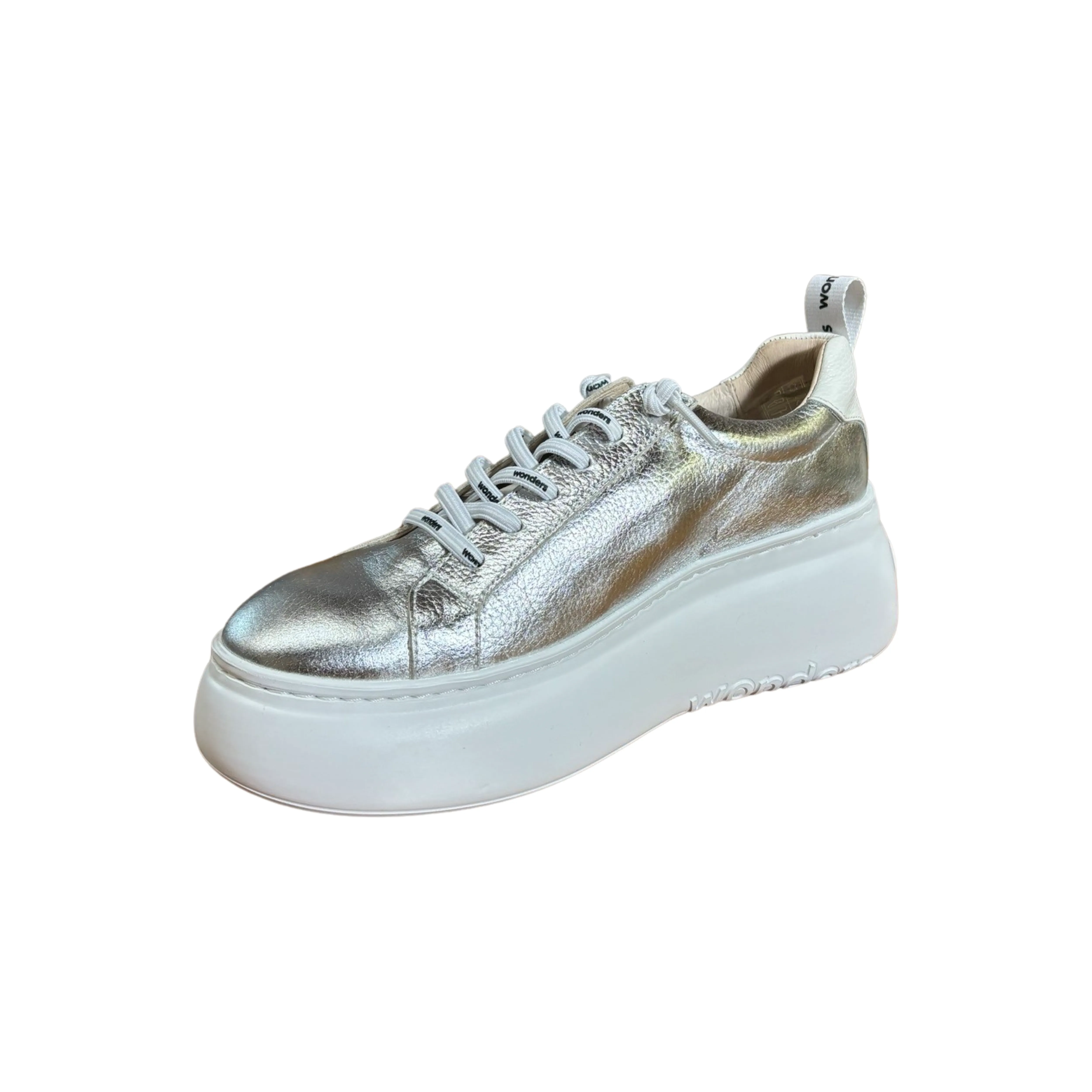 A2632 Silver Metallic Platform Sneaker