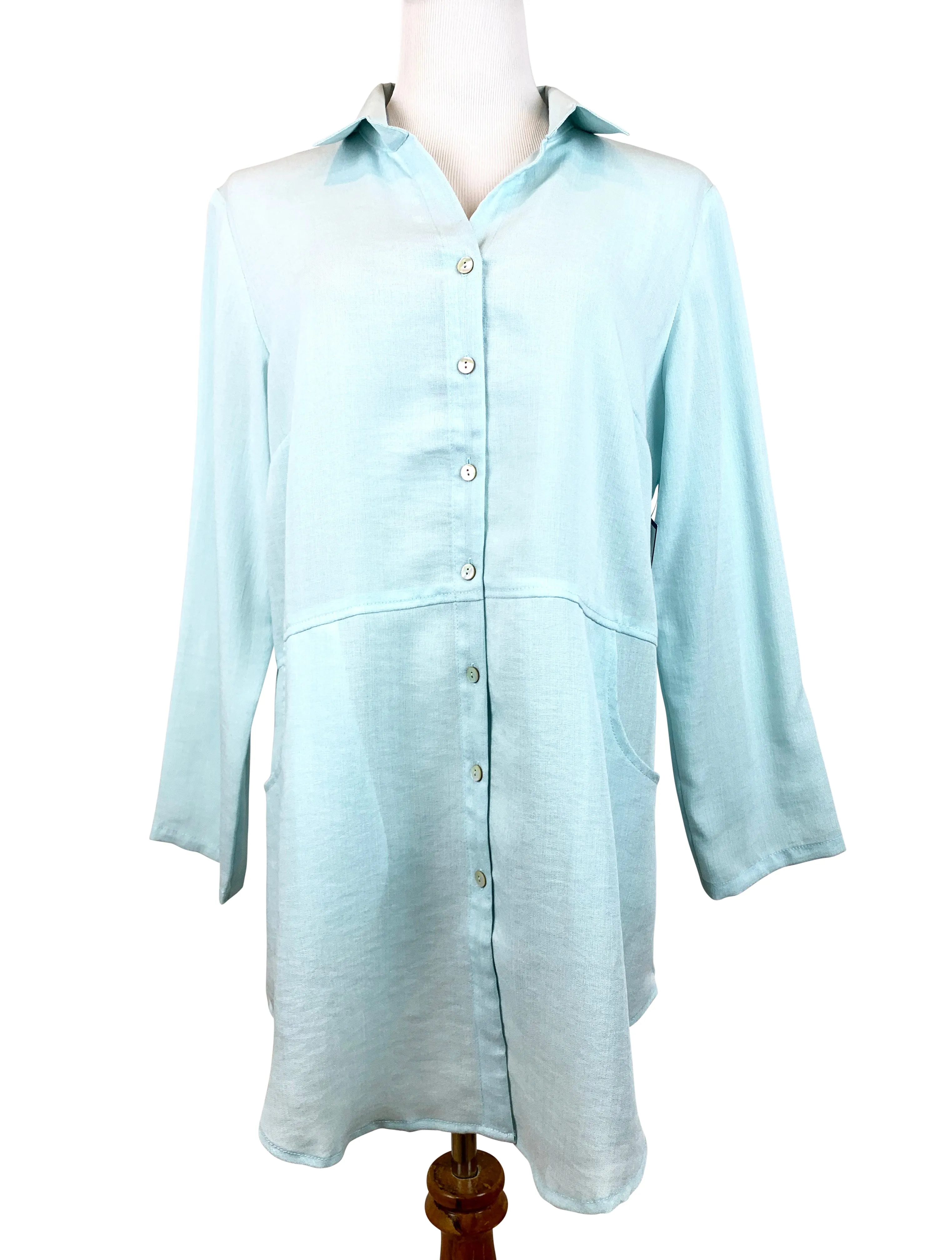 AA230 - Angela Scoop Pocket Linen Tunic