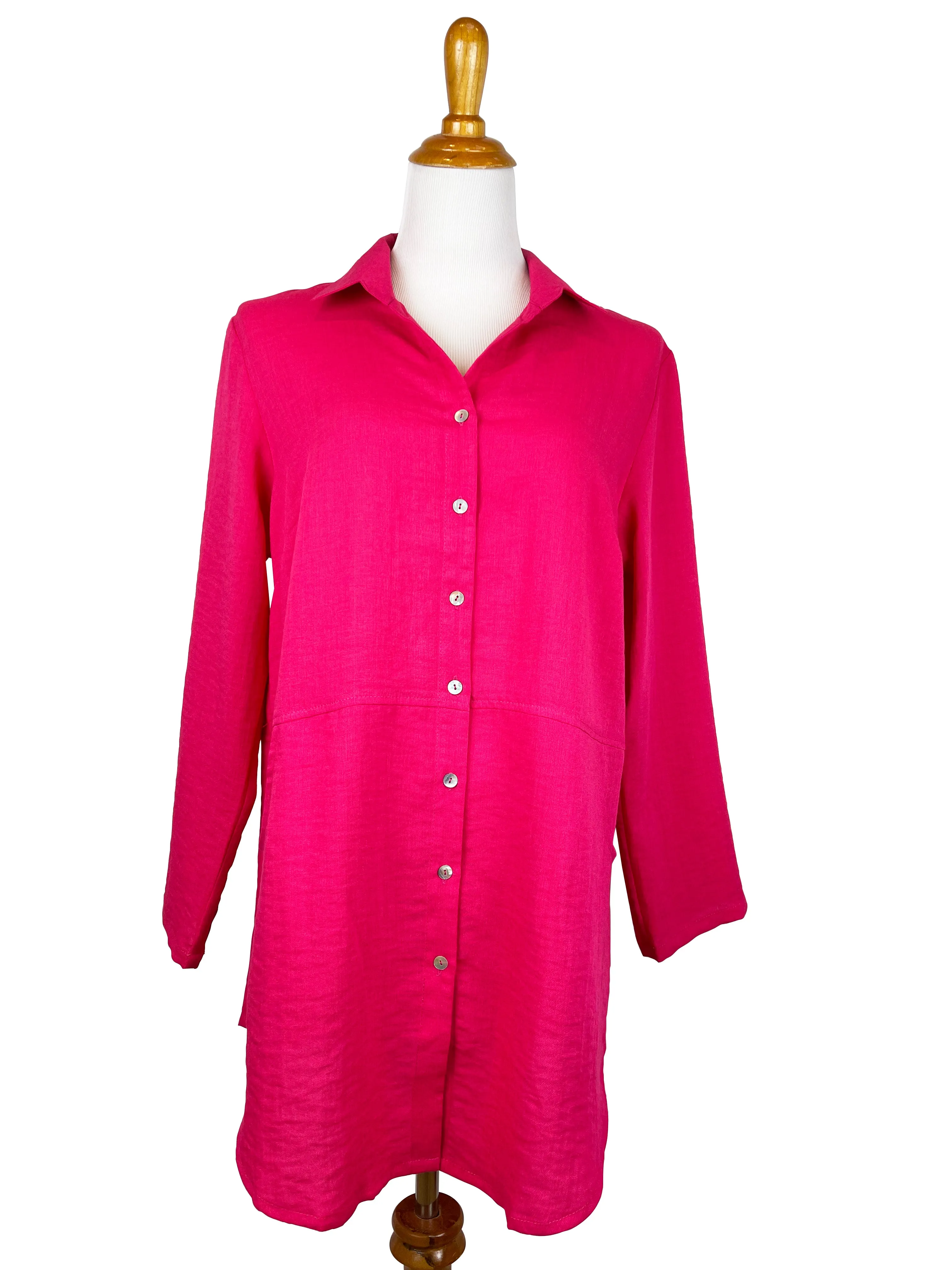 AA230 - Angela Scoop Pocket Linen Tunic