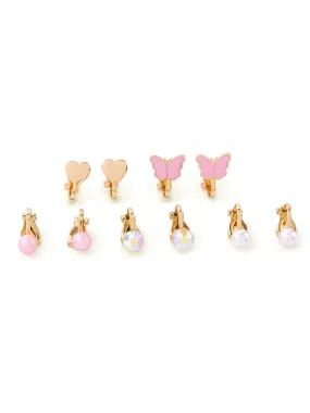 Accessorize Girl Pack Of 5 Garden Pretty Clip On Earrings