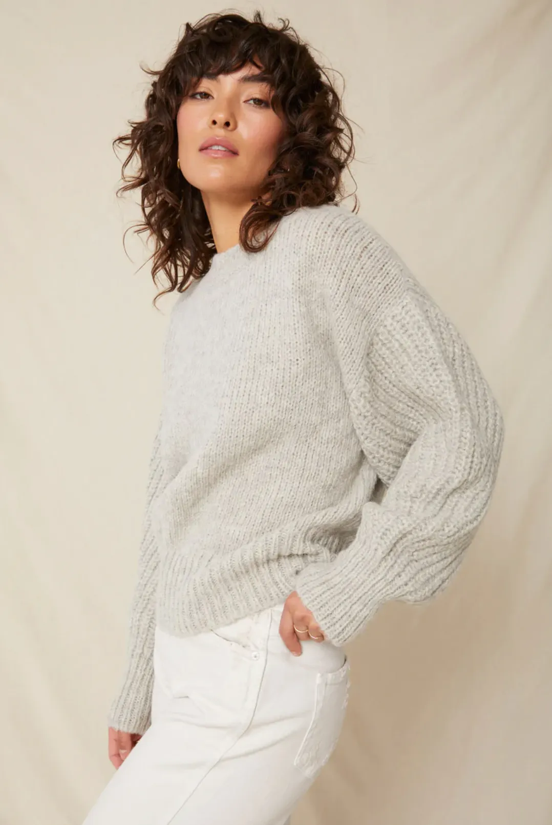 Ada Rib Sweater ~ Snow