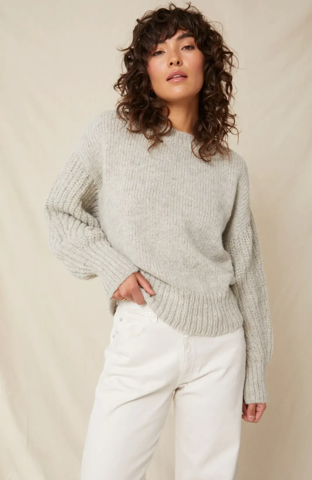 Ada Rib Sweater ~ Snow