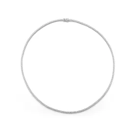 AFJ Diamond Collection - Diamond Riviere Necklace, White Gold