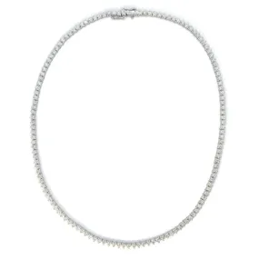 AFJ Diamond Collection - Diamond Riviere Necklace, White Gold