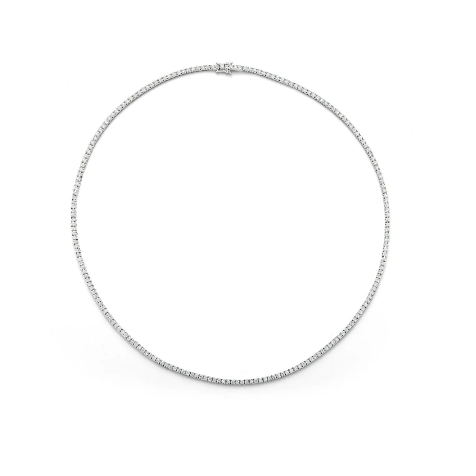 AFJ Diamond Collection - Diamond Riviere Necklace, White Gold