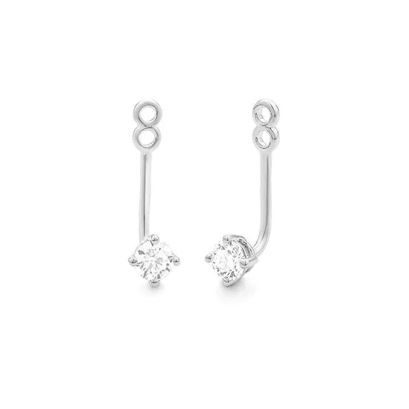 AFJ Diamond Collection -Timeless Diamond Earring Jacket, White Gold