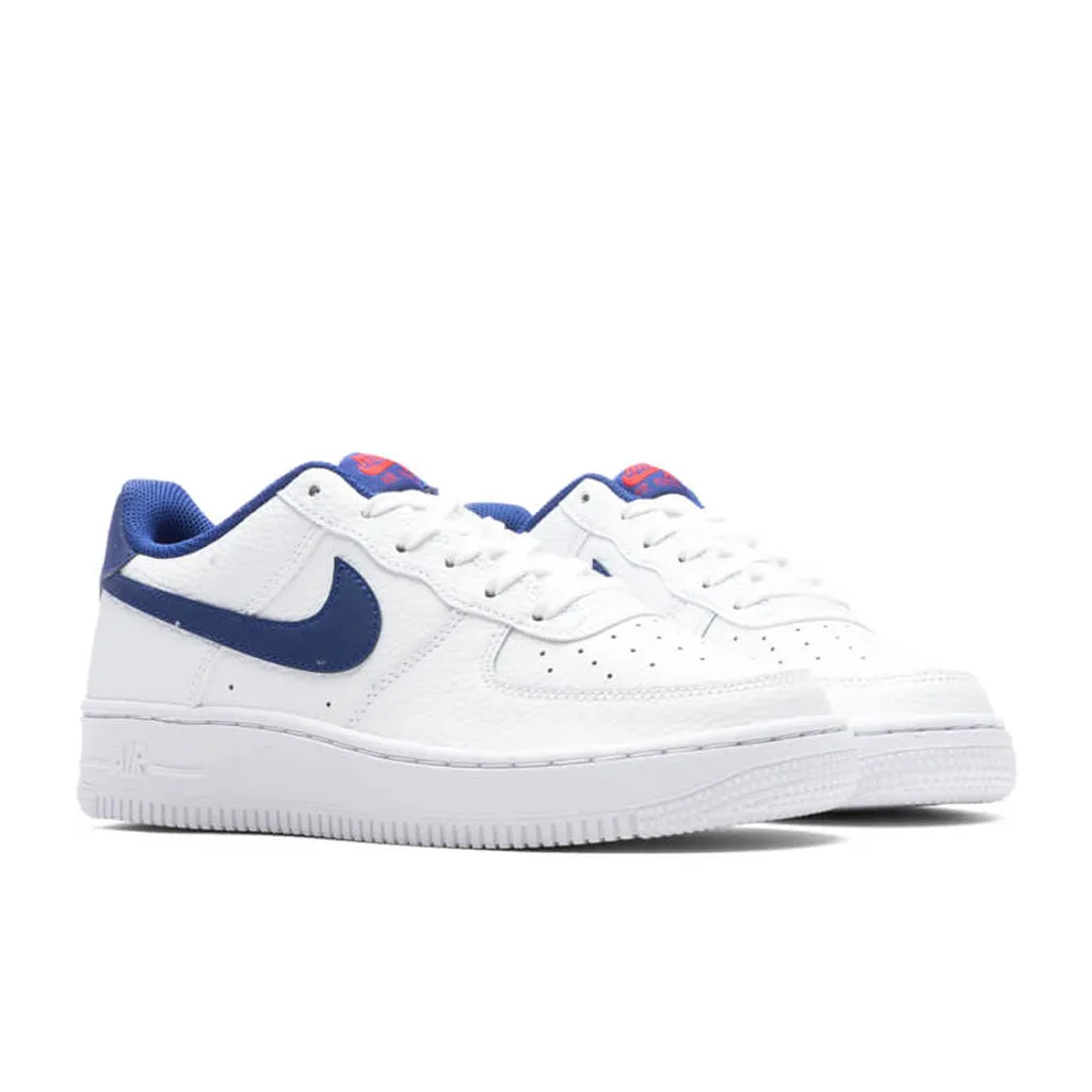 Air Force 1 (GS) - White/Deep Royal Blue/University Red