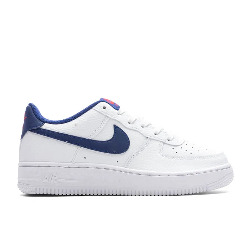 Air Force 1 (GS) - White/Deep Royal Blue/University Red