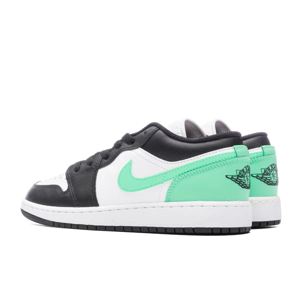 Air Jordan 1 Low (GS) - White/Black/Green Glow