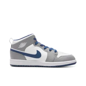 Air Jordan 1 Mid (PS) - Cement Grey/White/True Blue