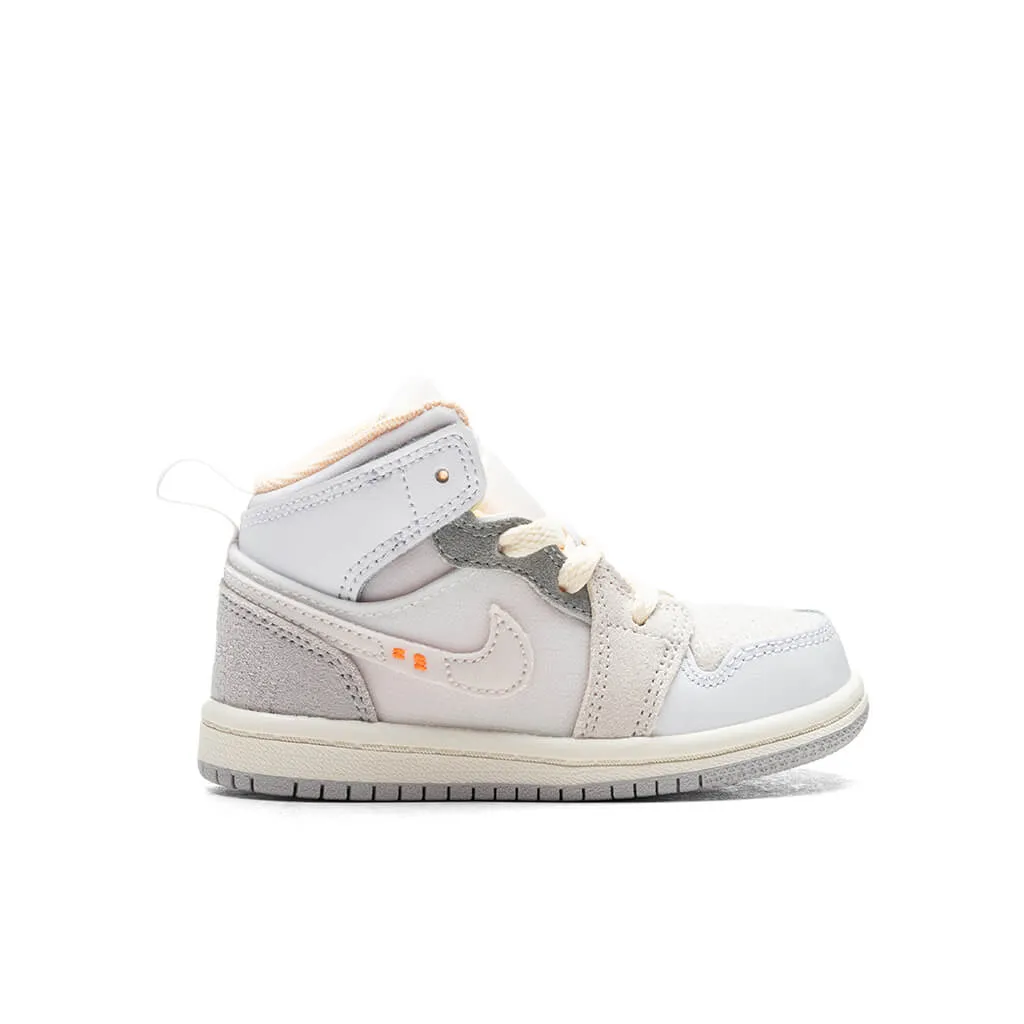 Air Jordan 1 Mid SE Craft (TD) - White/Neutral Grey/Phantom