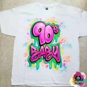 Airbrush 90's Baby Shirt Design