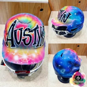 Airbrush Tie Dye Design (Full Helmet)