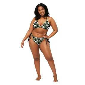 All-over print recycled string bikini