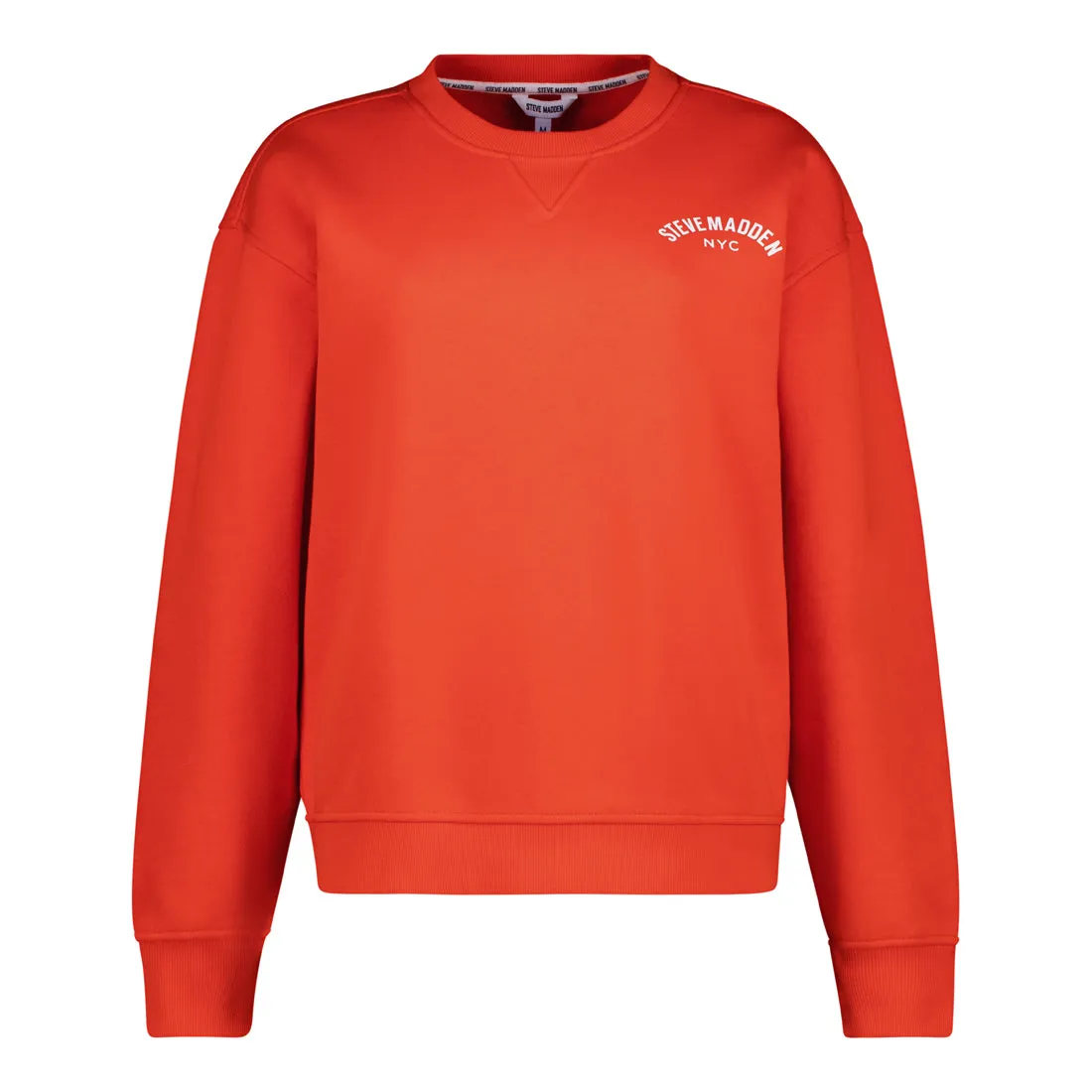 AMELIA TANGERINE OVERSIZED CREW NECK FLEECE SWEAT