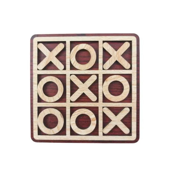 Ancient Living Tic Tac Toe Wooden Board Game