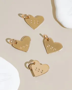 Angel Numbers Heart Charm