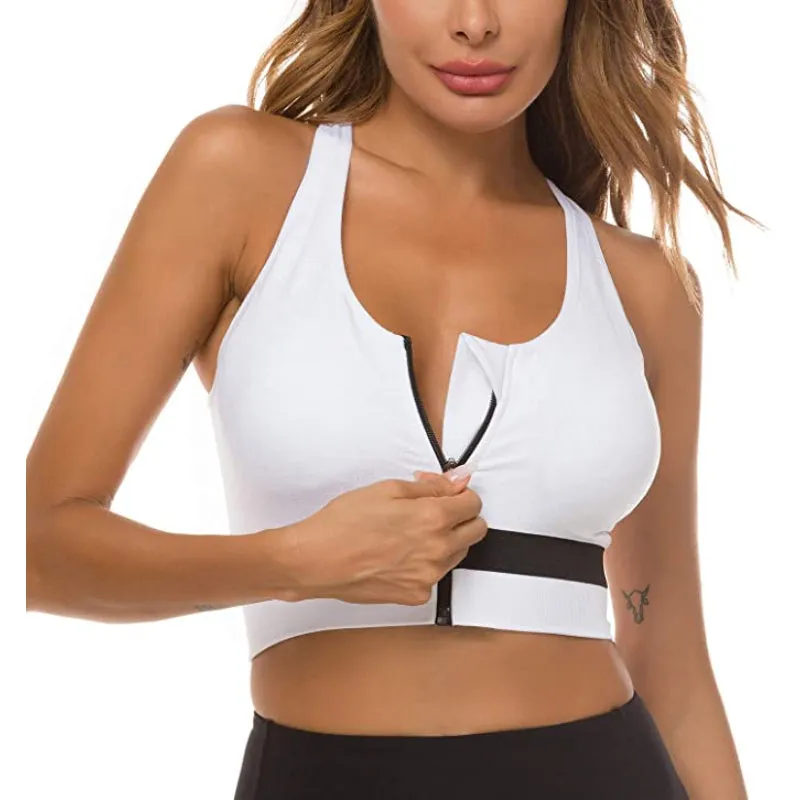 Ariana Zip Front Gym Bra