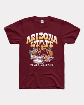 Arizona State Football Stadium Maroon T-Shirt