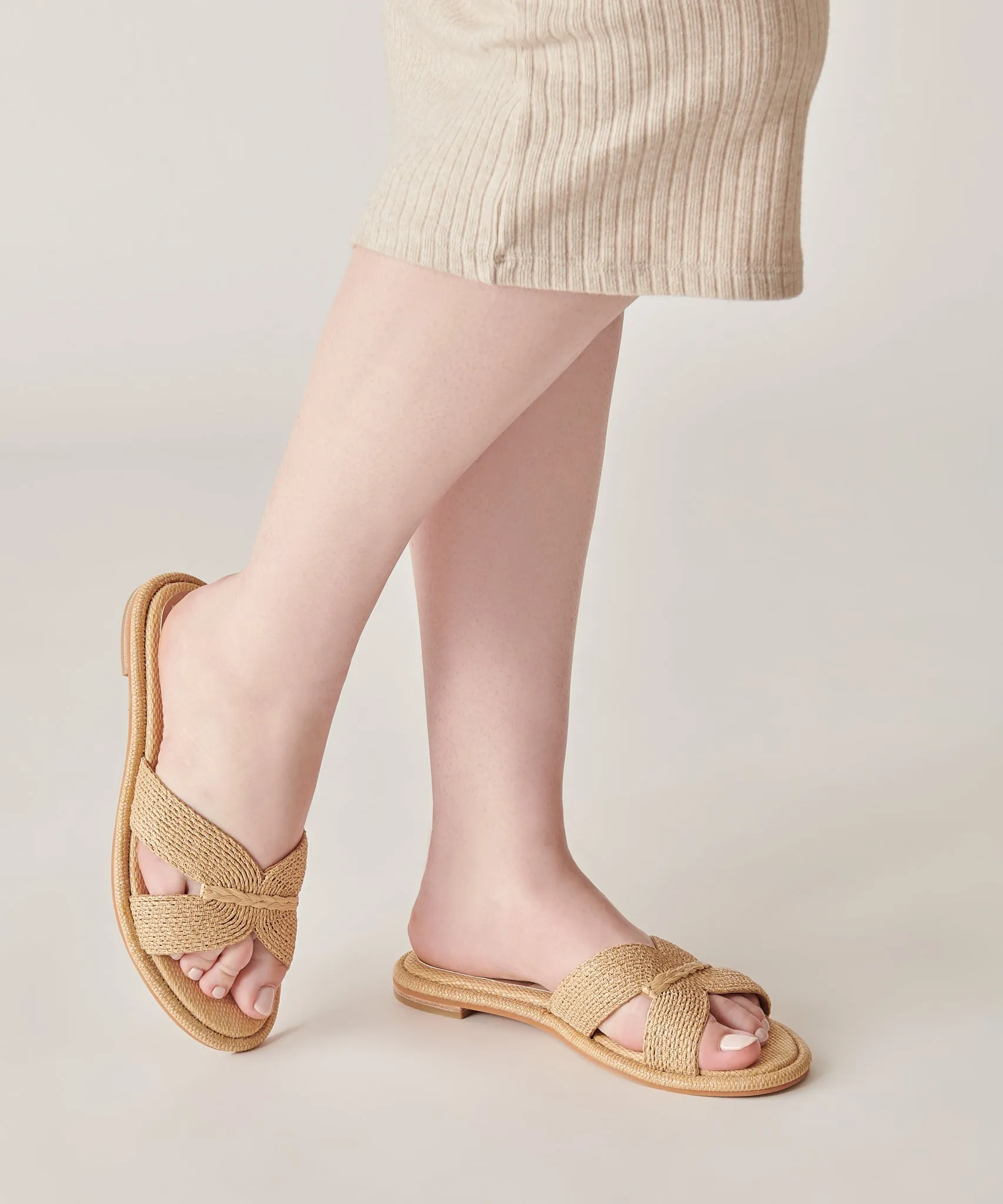 ATOMIC WIDE SANDALS LT NATURAL RAFFIA