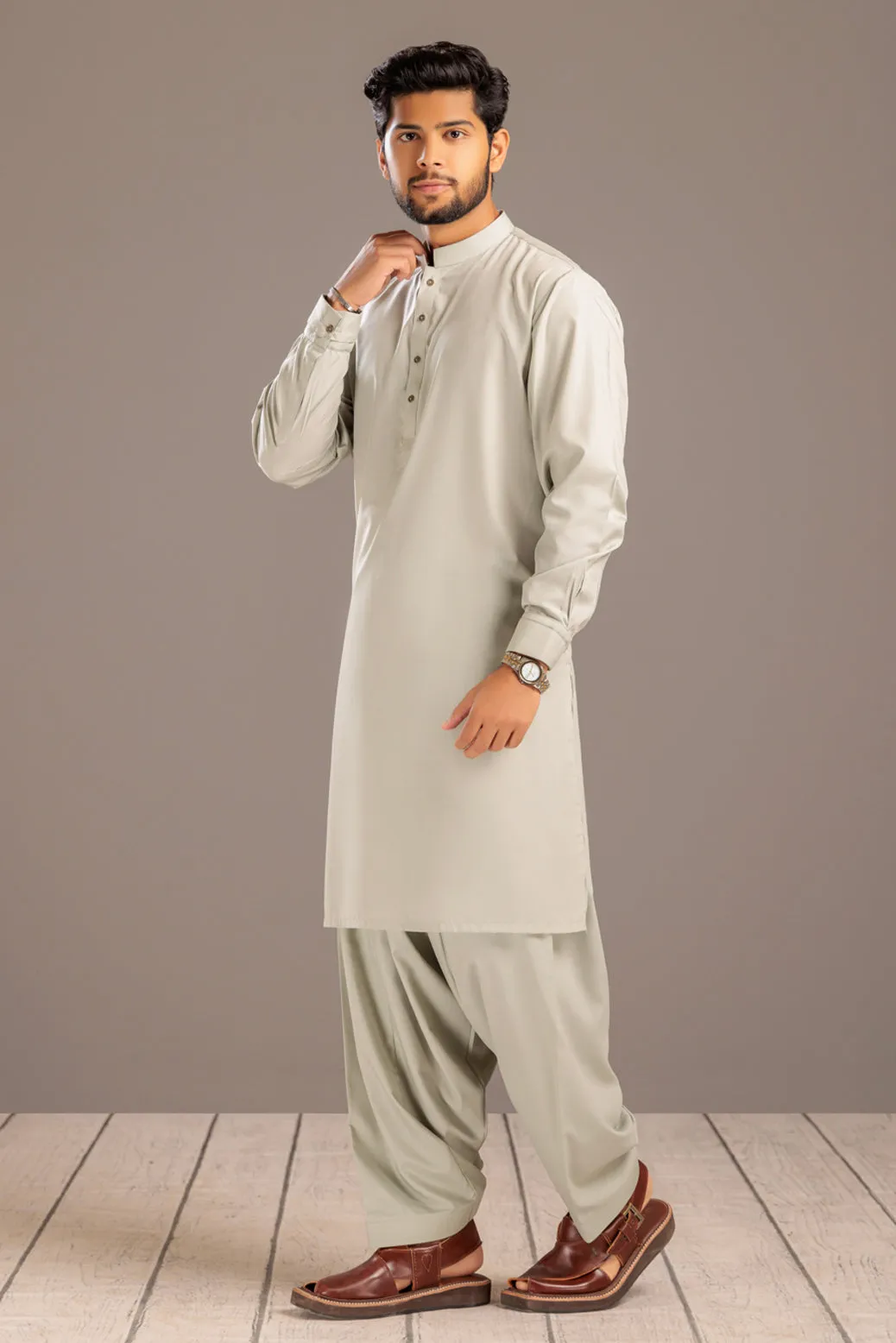 AVACADO-BLENDED-KURTA SHALWAR- (KSRS23-077)