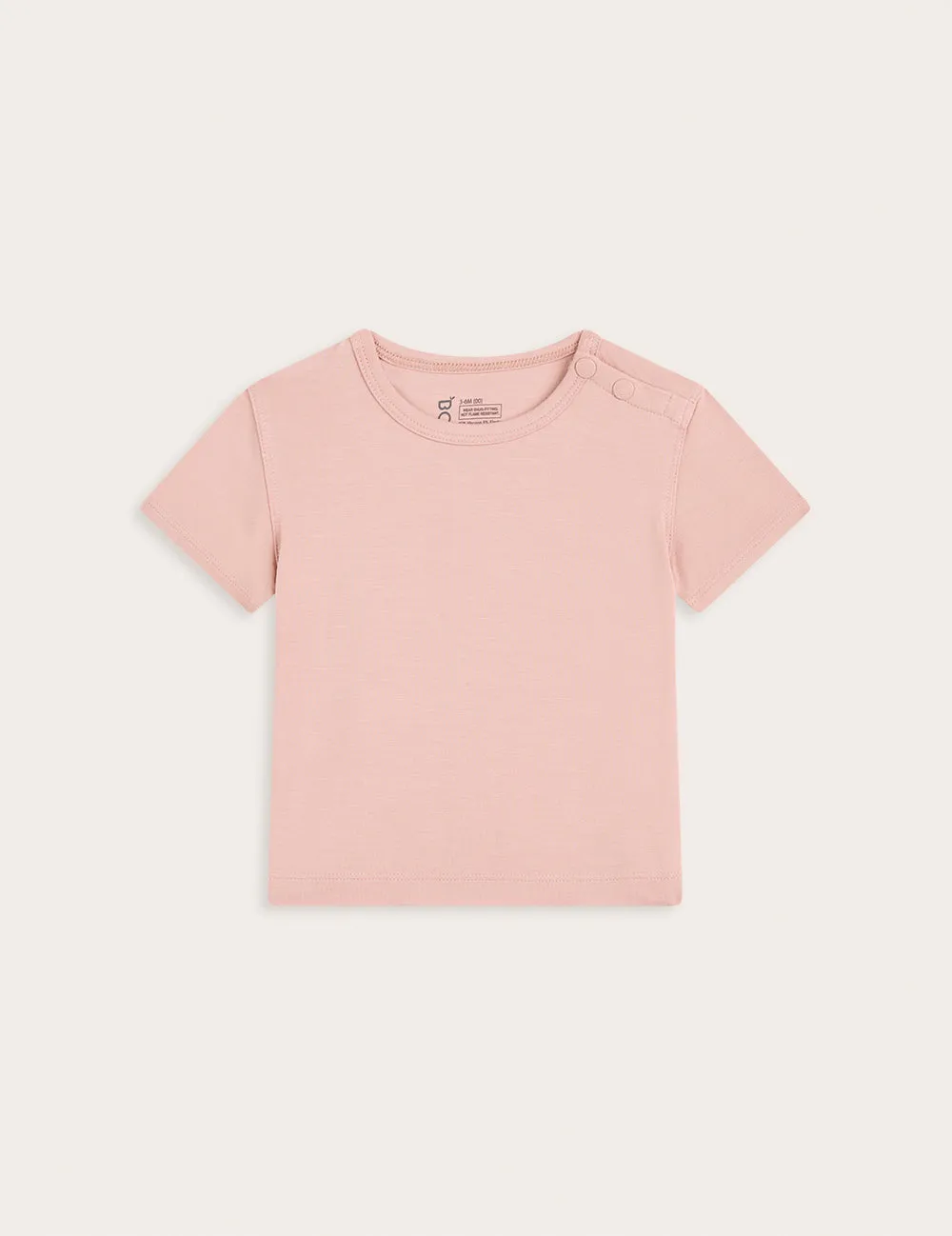 Baby Short Sleeve T-Shirt - Dusty Pink