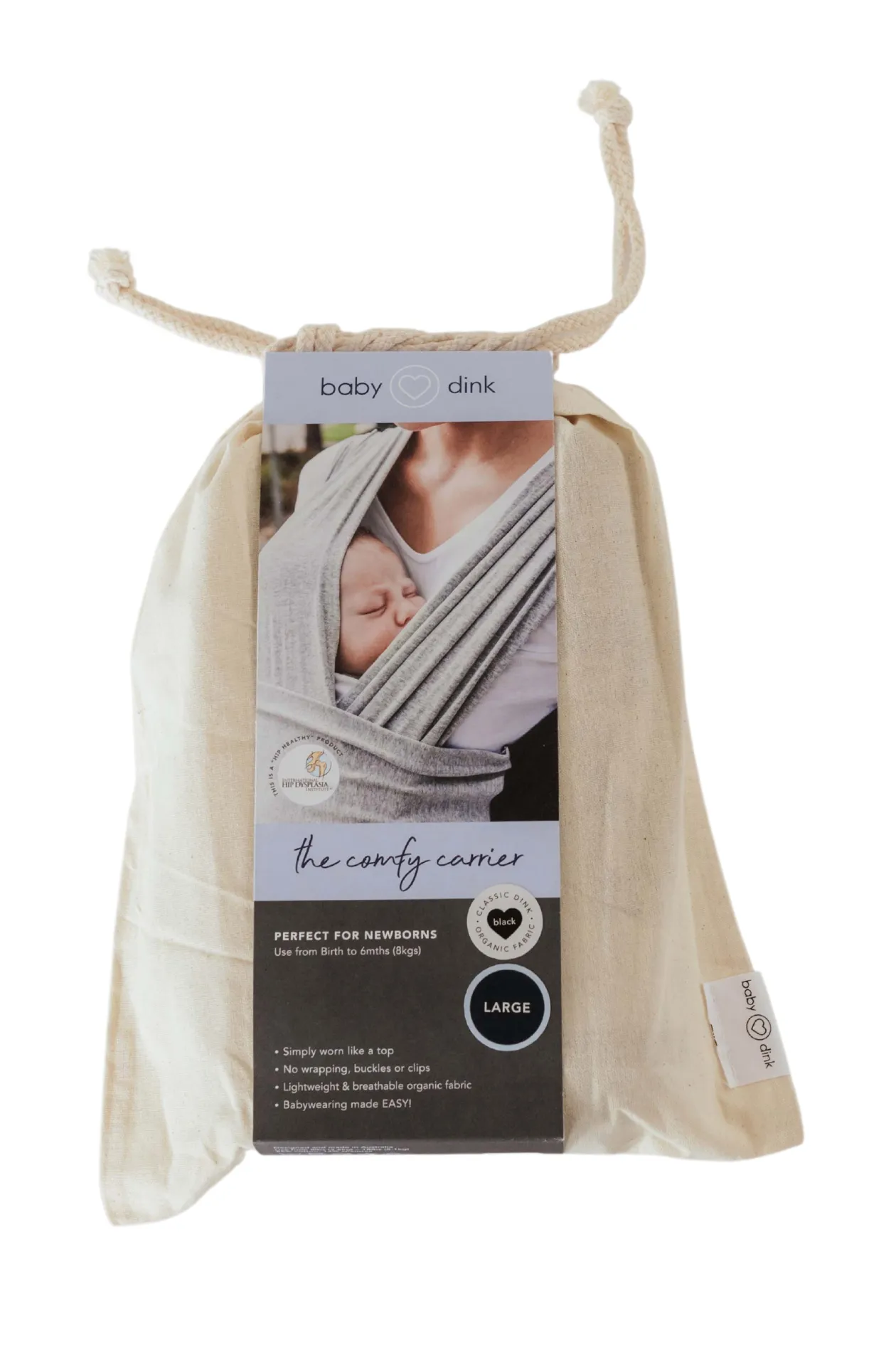 BabyDink Organic Newborn Baby Carrier - Sand