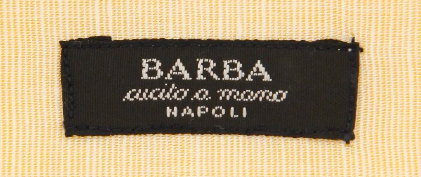 Barba Napoli Yellow Shirt - Extra Slim