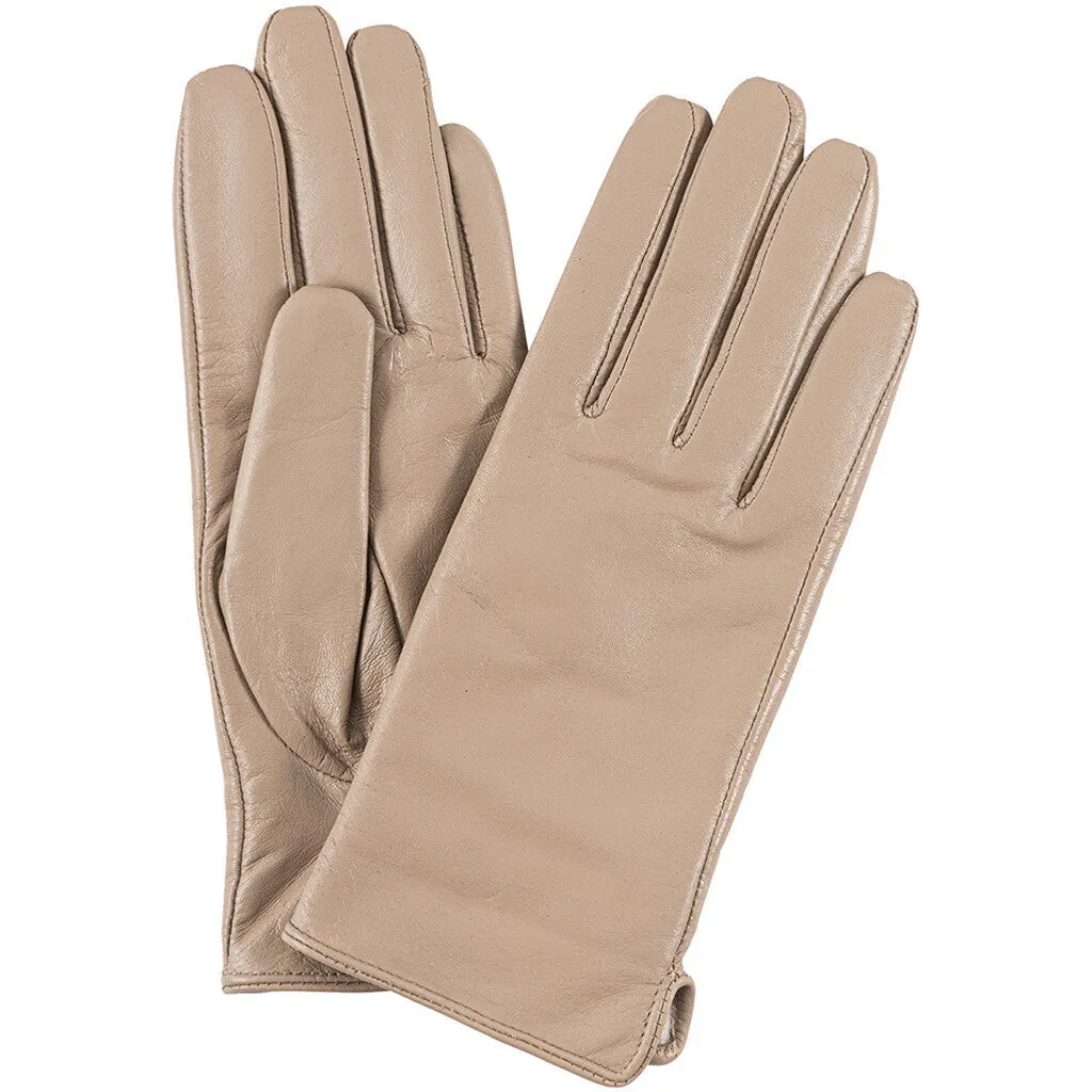 Basic gloves in soft leather / 14888 - Latte