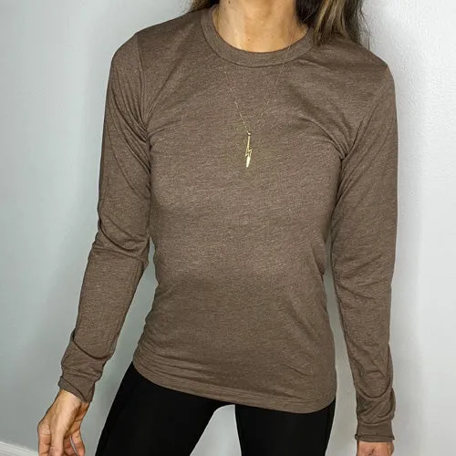 Basic Long Sleeve Tee | Heather Brown