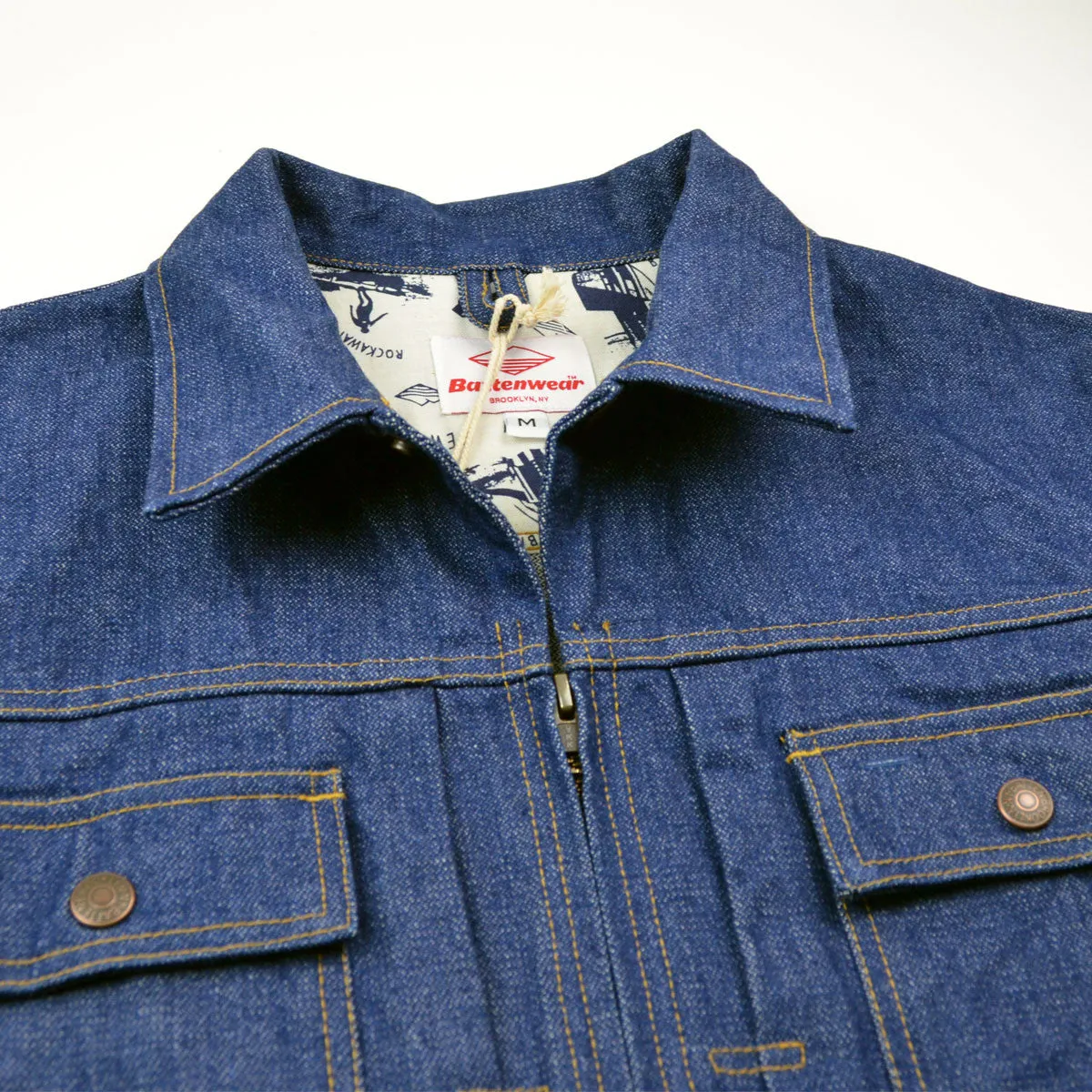 Battenwear - Zip Trucker Jacket - Broken Denim