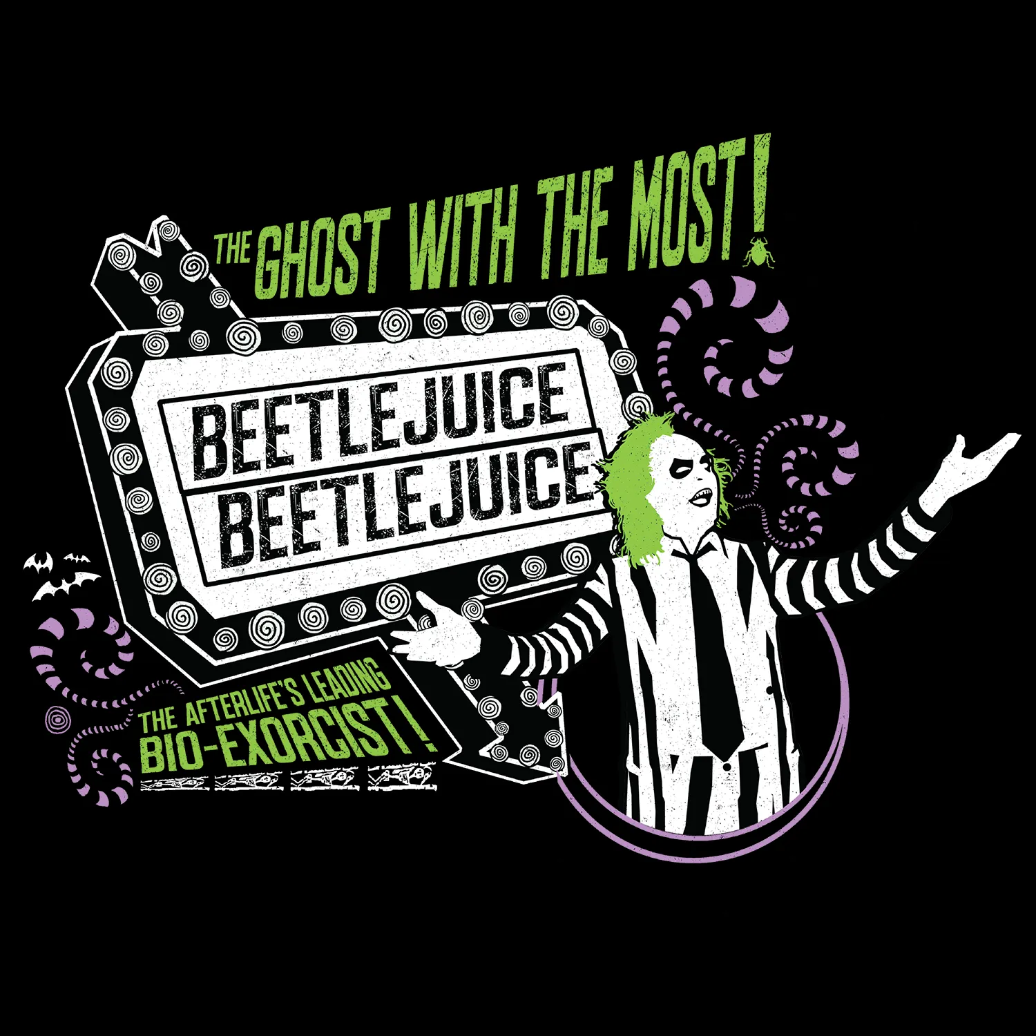 Beetlejuice - Marquee Sign Tee