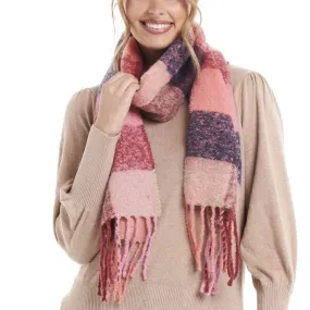 Betty Basics Kendall Scarf in Raspberry Check