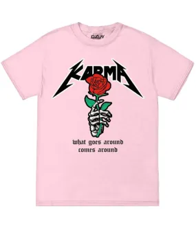 BIG SIZE KARMA SKULL ROSE TEE