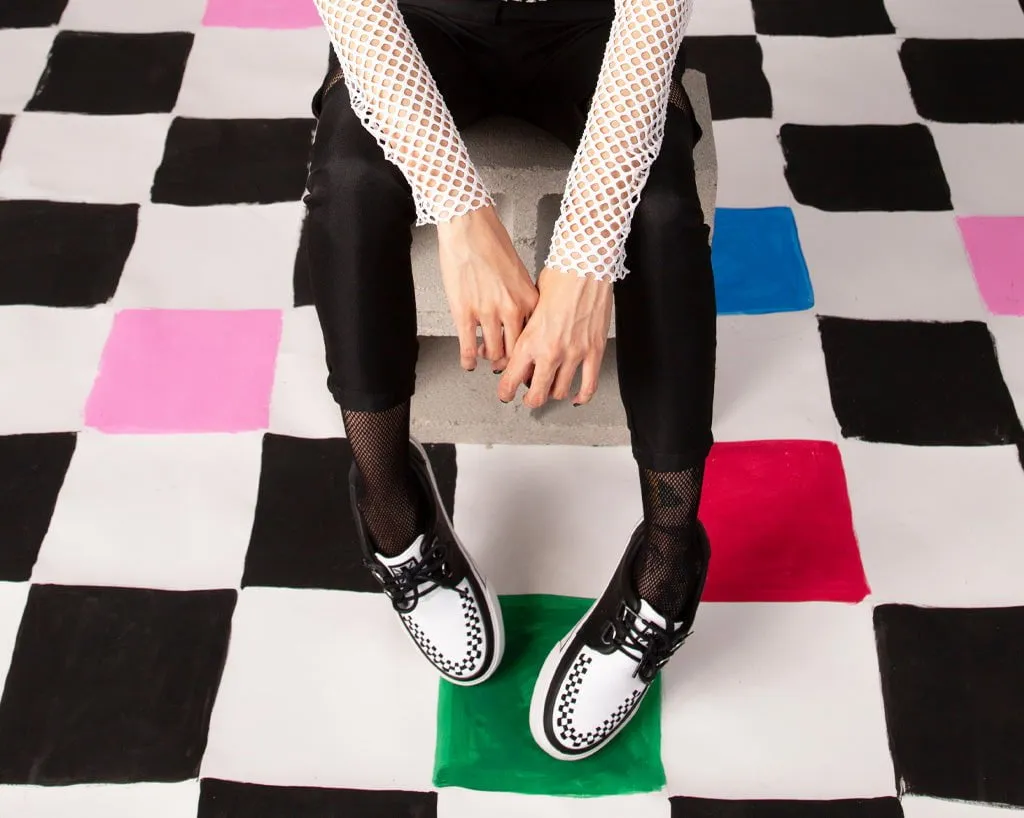 Black & White 2-Ring Creeper Sneaker