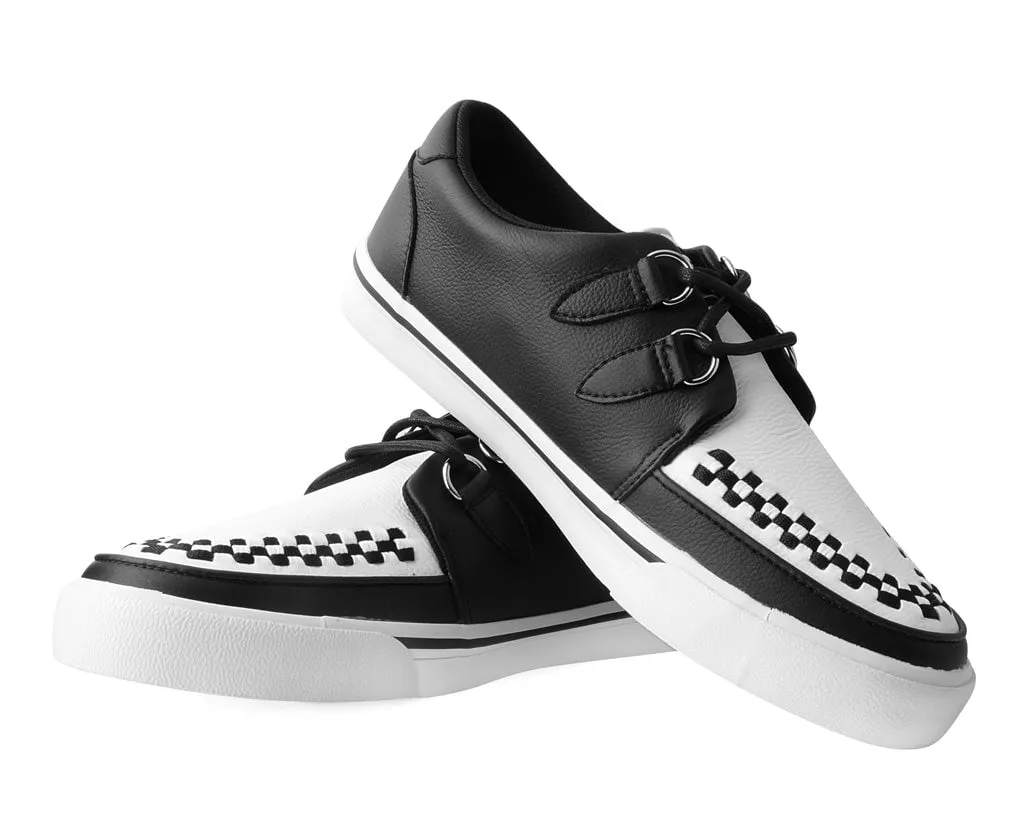 Black & White 2-Ring Creeper Sneaker